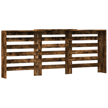 Radiator Cover Smoked Oak 205 x 21.5 x 83.5 cm Engineered Wood