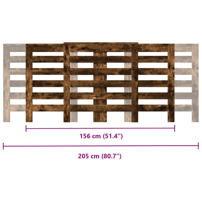 Radiator Cover Smoked Oak 205 x 21.5 x 83.5 cm Engineered Wood