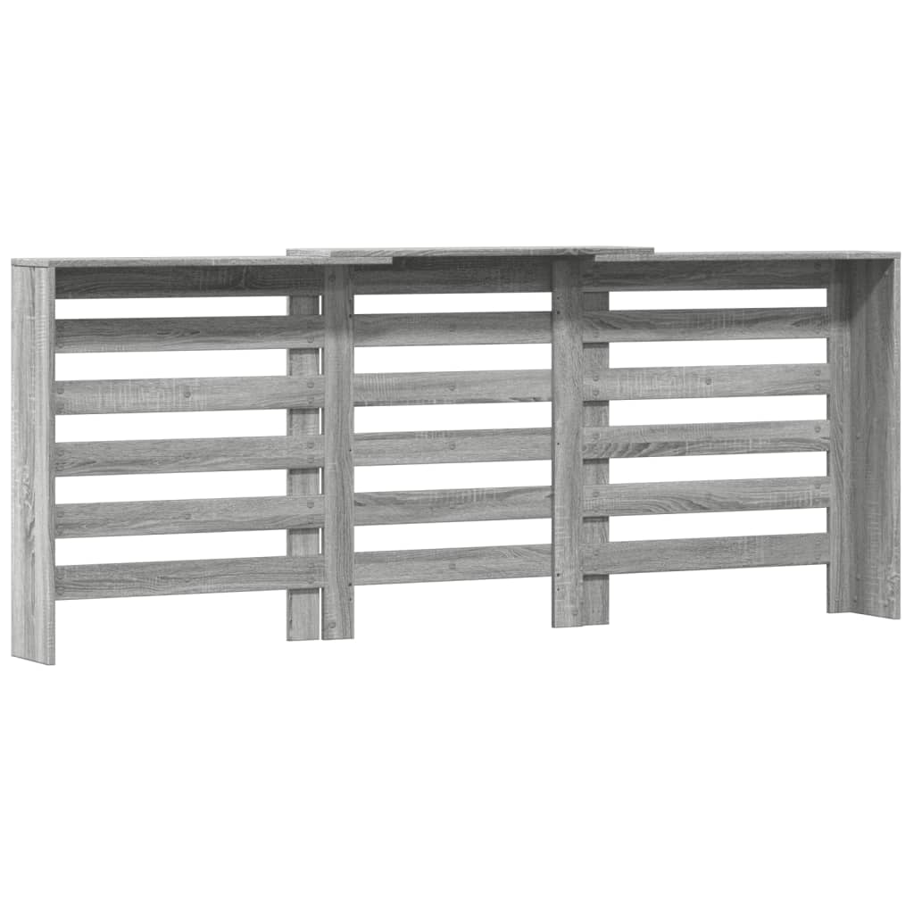 Radiator Cover Grey Sonoma 205 x 21.5 x 83.5 cm Engineered Wood