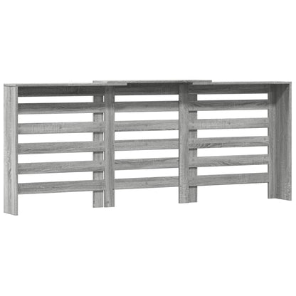 Radiator Cover Grey Sonoma 205 x 21.5 x 83.5 cm Engineered Wood