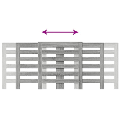 Radiator Cover Grey Sonoma 205 x 21.5 x 83.5 cm Engineered Wood