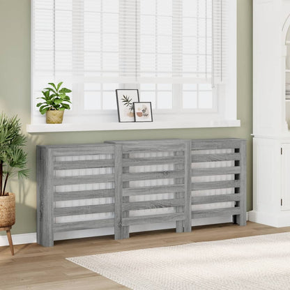 Radiator Cover Grey Sonoma 205 x 21.5 x 83.5 cm Engineered Wood