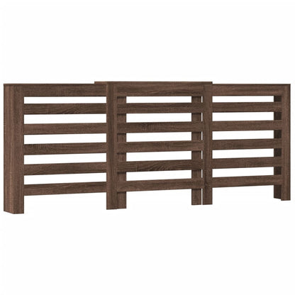 Radiator Cover Brown Oak 205 x 21.5 x 83.5 cm Engineered Wood