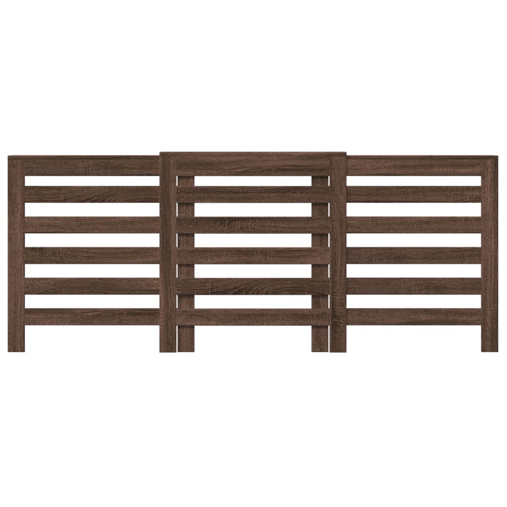 Radiator Cover Brown Oak 205 x 21.5 x 83.5 cm Engineered Wood
