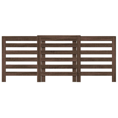 Radiator Cover Brown Oak 205 x 21.5 x 83.5 cm Engineered Wood