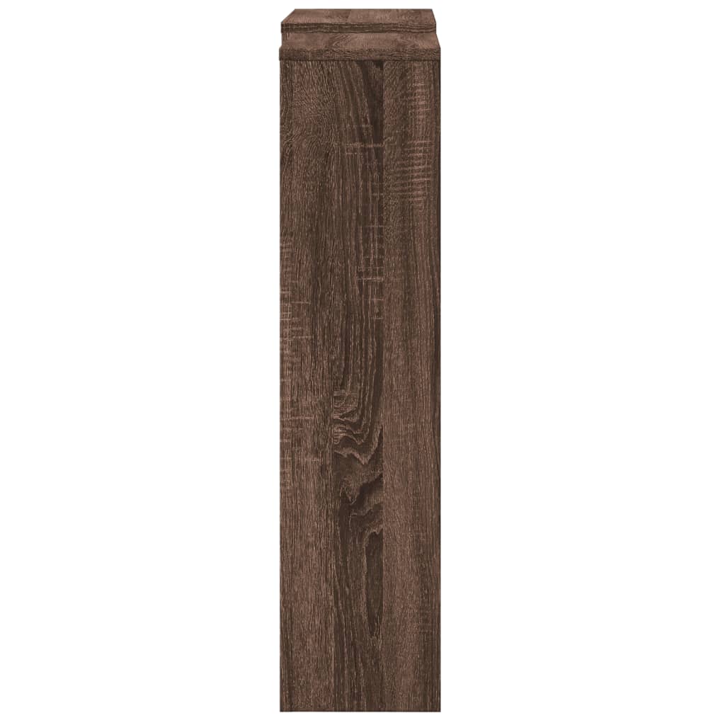 Radiator Cover Brown Oak 205 x 21.5 x 83.5 cm Engineered Wood