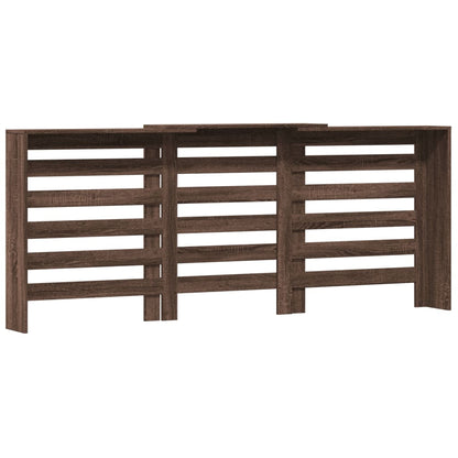 Radiator Cover Brown Oak 205 x 21.5 x 83.5 cm Engineered Wood