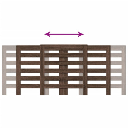 Radiator Cover Brown Oak 205 x 21.5 x 83.5 cm Engineered Wood