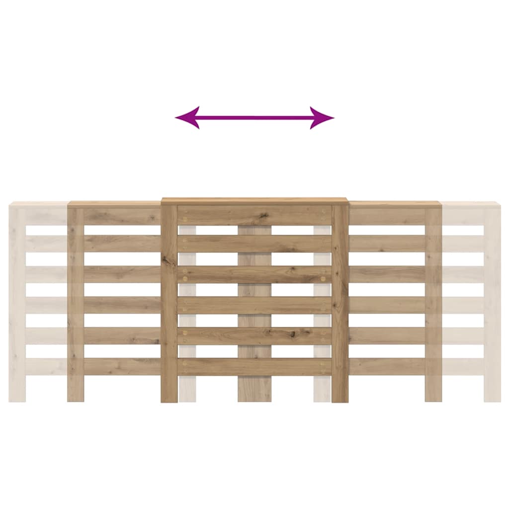 Radiator Cover Artisian Oak 205x21.5x83.5 cm Engineered Wood