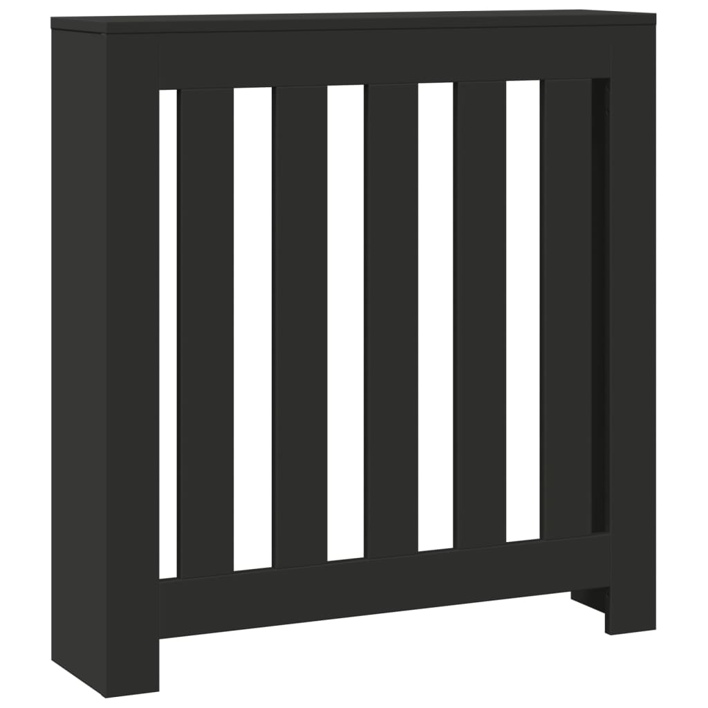 Radiator Cover Black 78 x 20 x 82 cm Engineered Wood