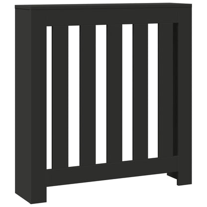 Radiator Cover Black 78 x 20 x 82 cm Engineered Wood