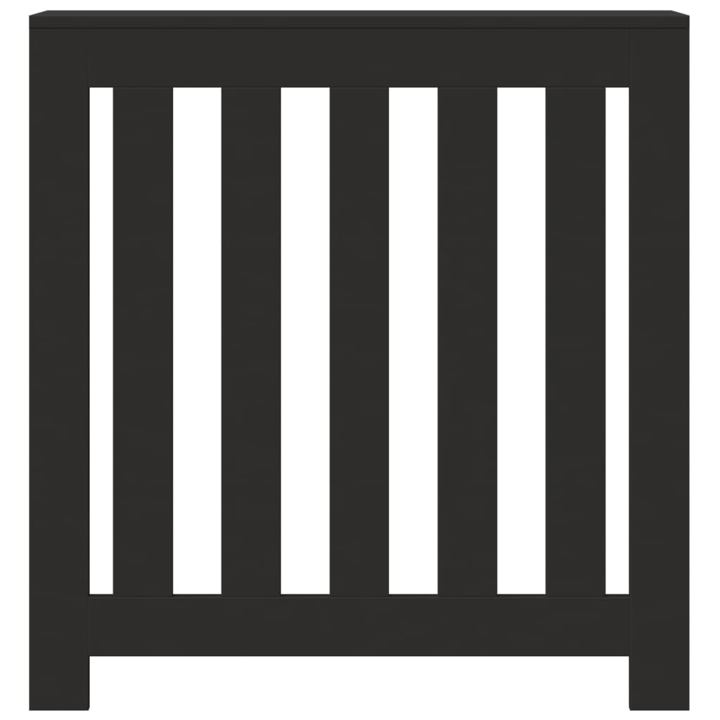 Radiator Cover Black 78 x 20 x 82 cm Engineered Wood