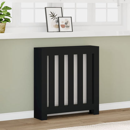 Radiator Cover Black 78 x 20 x 82 cm Engineered Wood