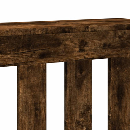 Radiator Cover Smoked Oak 78x20x82 cm Engineered Wood