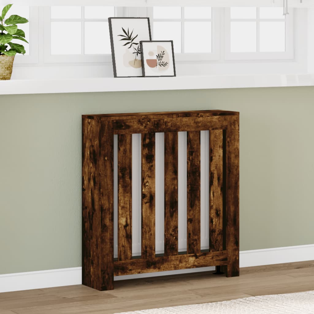 Radiator Cover Smoked Oak 78 x 20 x 82 cm Engineered Wood