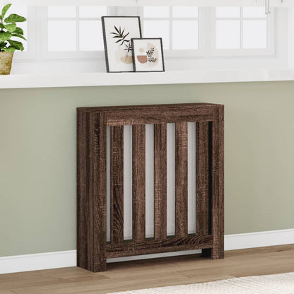 Radiator Cover Brown Oak 78x20x82 cm Engineered Wood