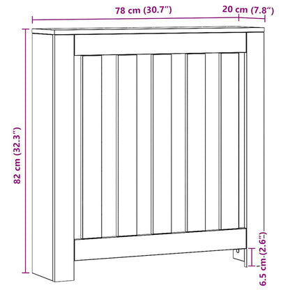 Radiator Cover Artisan Oak 78x20x82 cm Engineered Wood