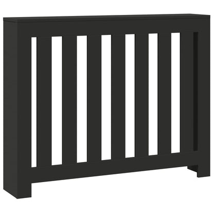 Radiator Cover Black 104 x 20 x 82 cm Engineered Wood