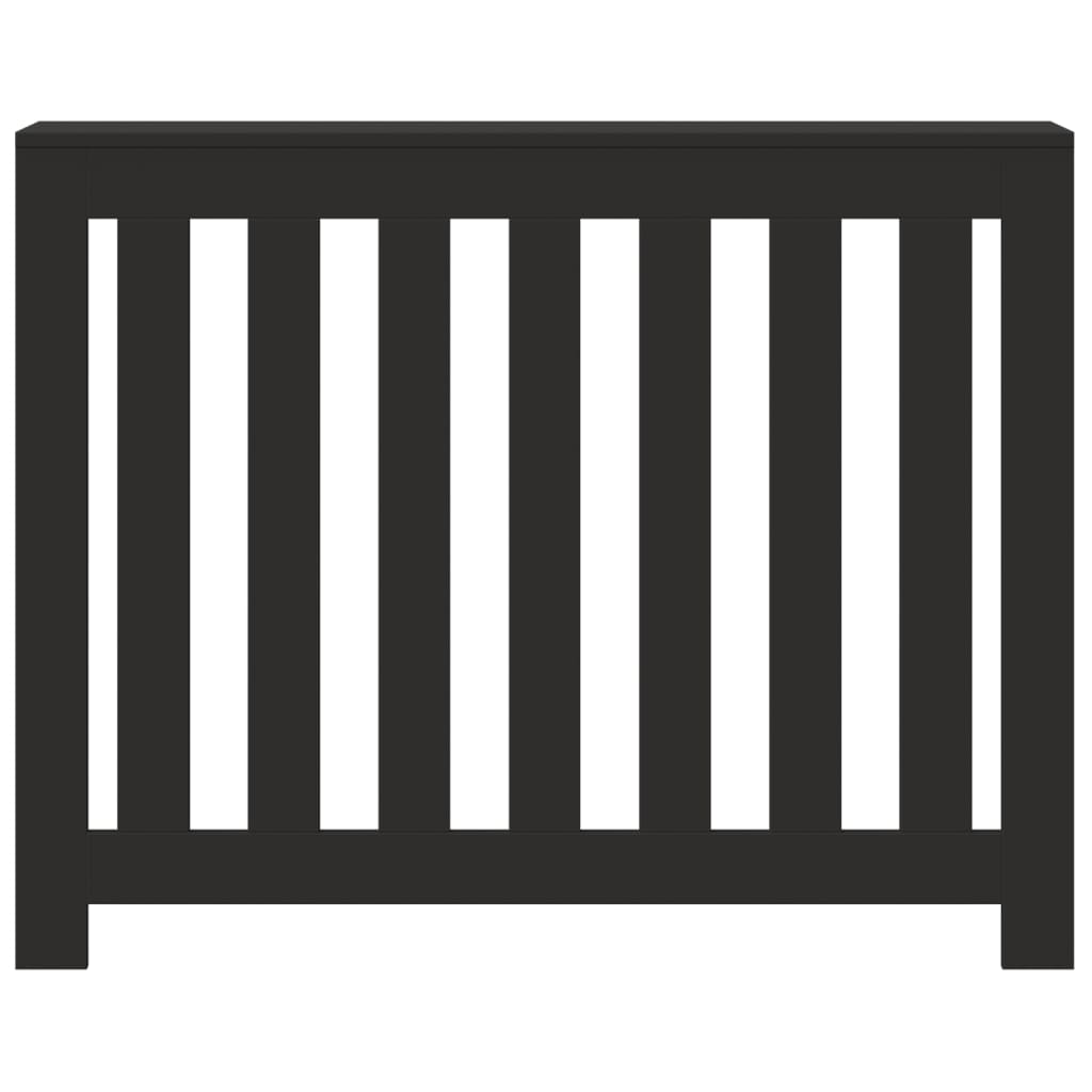 Radiator Cover Black 104 x 20 x 82 cm Engineered Wood