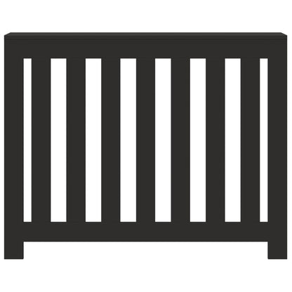 Radiator Cover Black 104 x 20 x 82 cm Engineered Wood