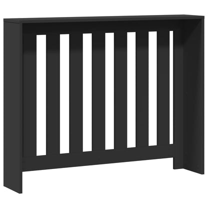 Radiator Cover Black 104 x 20 x 82 cm Engineered Wood