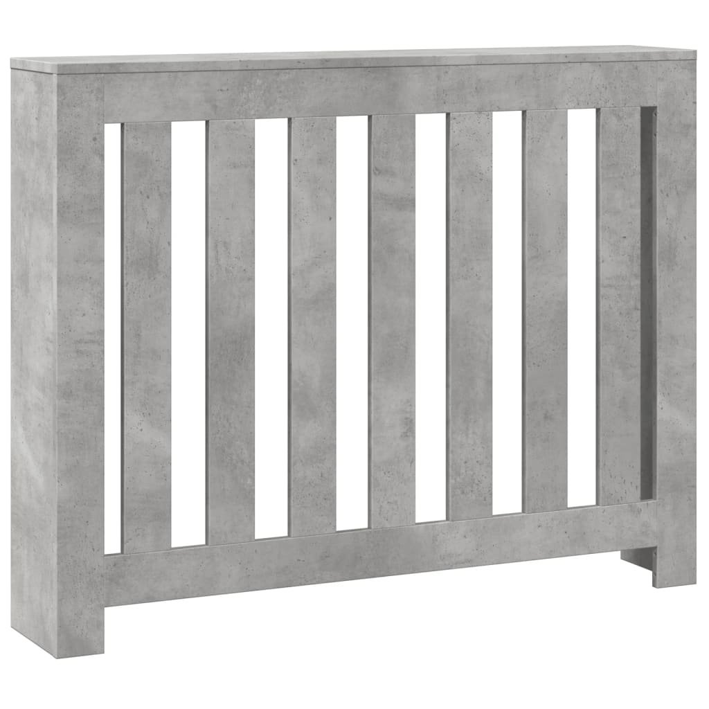 Radiator Cover Concrete Grey 104 x 20 x 82 cm Engineered Wood