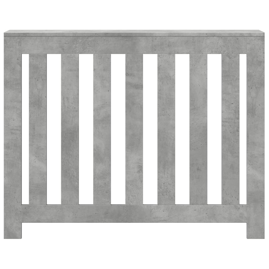 Radiator Cover Concrete Grey 104 x 20 x 82 cm Engineered Wood