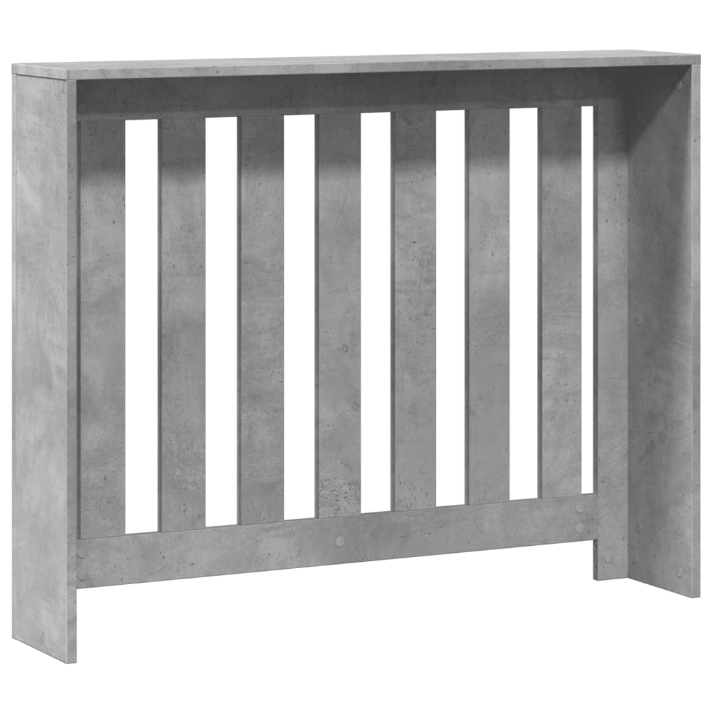 Radiator Cover Concrete Grey 104 x 20 x 82 cm Engineered Wood