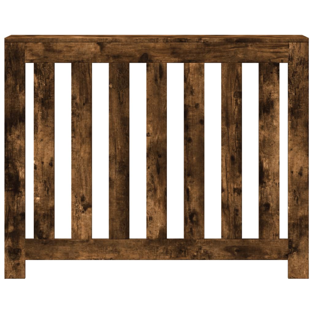 Radiator Cover Smoked Oak 104x20x82 cm Engineered Wood