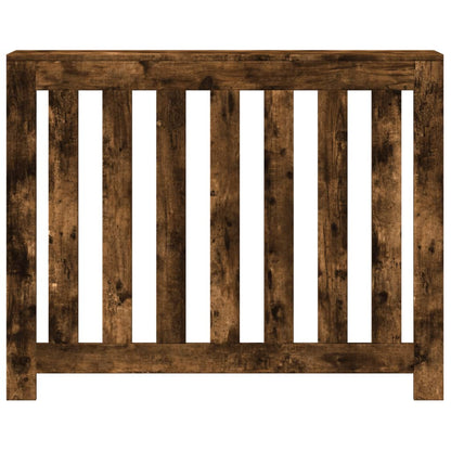 Radiator Cover Smoked Oak 104x20x82 cm Engineered Wood