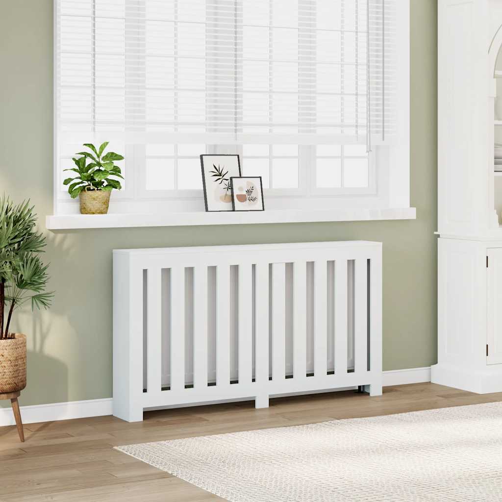 Radiator Cover White 149 x 20 x 82 cm Engineered Wood