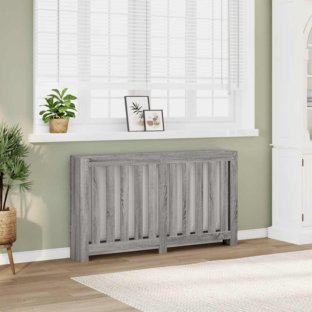 Radiator Cover Grey Sonoma 149 x 20 x 82 cm Engineered Wood