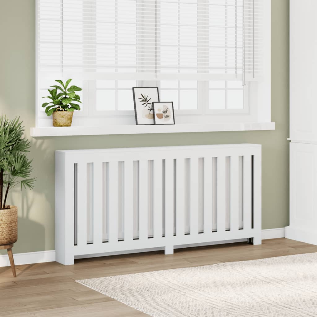 Radiator Cover White 175 x 20 x 82 cm Engineered Wood