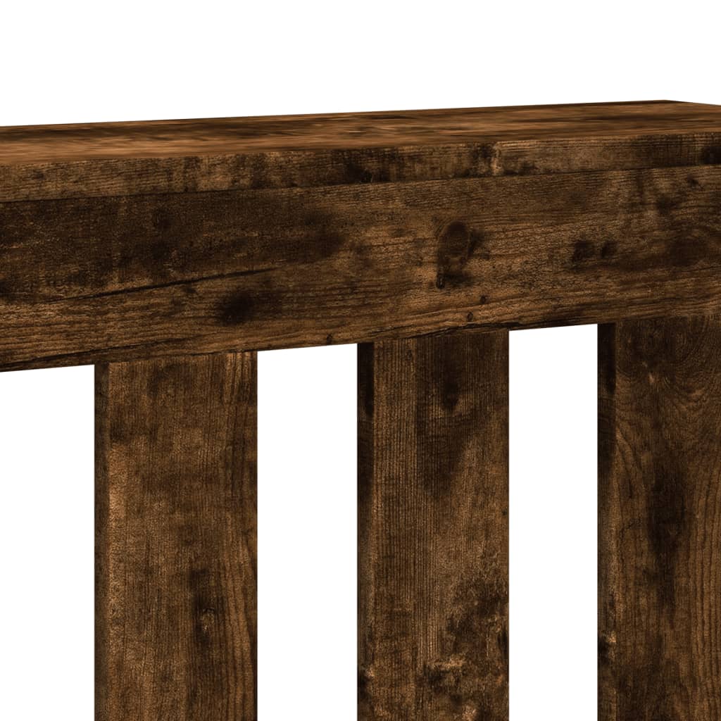 Radiator Cover Smoked Oak 175 x 20 x 82 cm Engineered Wood