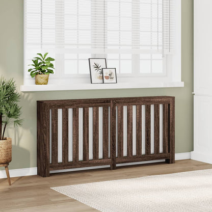 Radiator Cover Brown Oak 175x20x82 cm Engineered Wood