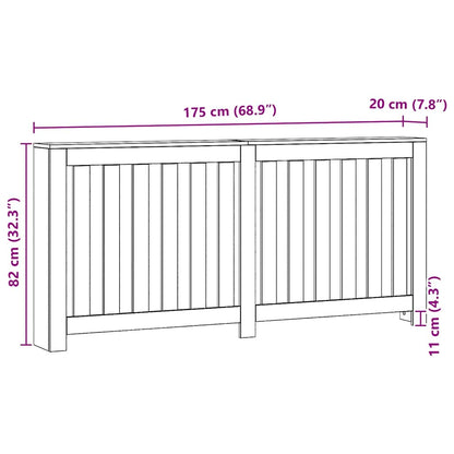 Radiator Cover Artisian Oak 175x20x82 cm Engineered Wood