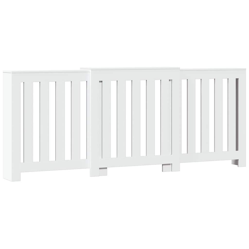 Radiator Cover White 205 x 21.5 x 83.5 cm Engineered Wood