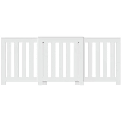 Radiator Cover White 205 x 21.5 x 83.5 cm Engineered Wood