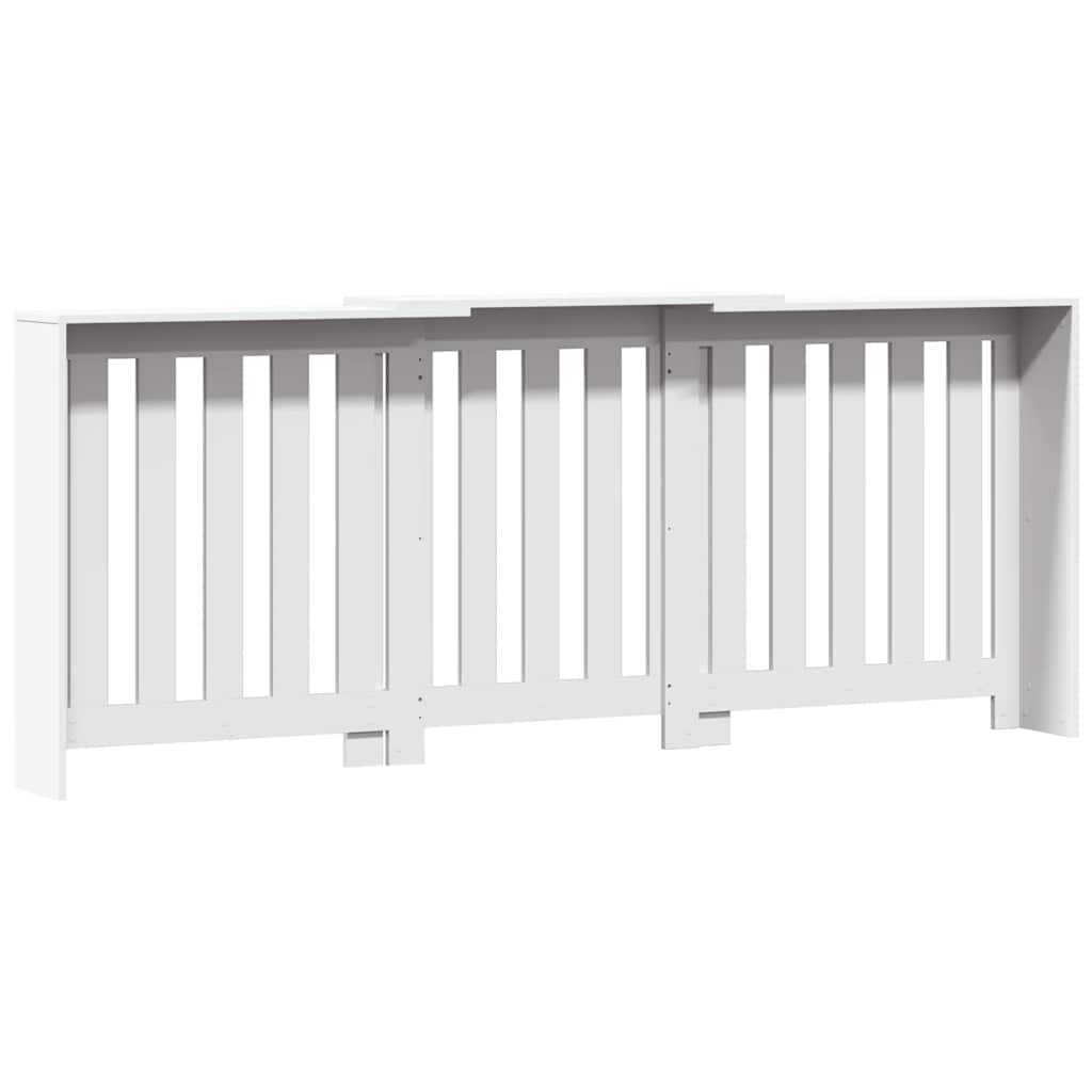 Radiator Cover White 205 x 21.5 x 83.5 cm Engineered Wood