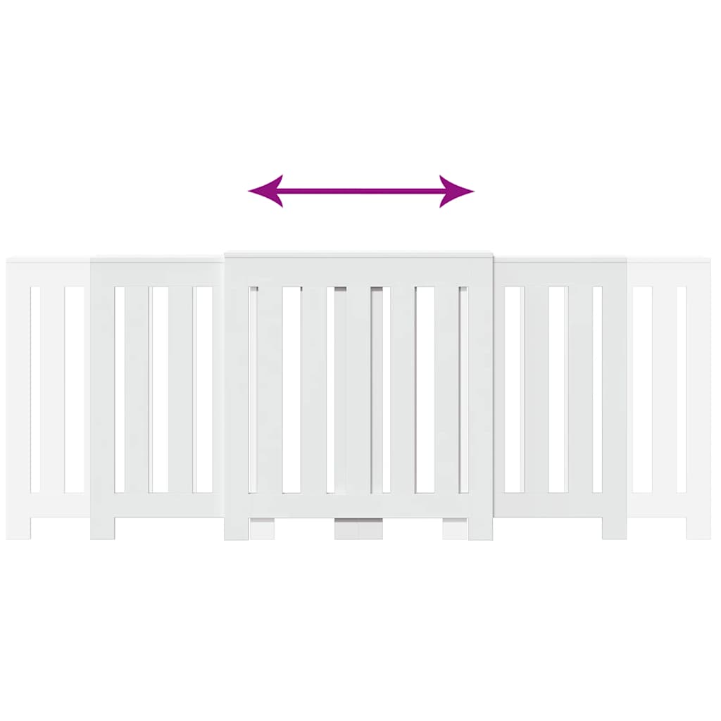 Radiator Cover White 205 x 21.5 x 83.5 cm Engineered Wood