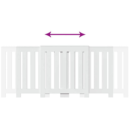 Radiator Cover White 205 x 21.5 x 83.5 cm Engineered Wood