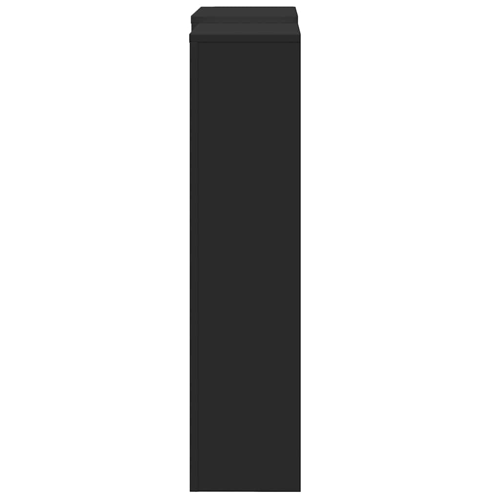 Radiator Cover Black 205 x 21.5 x 83.5 cm Engineered Wood