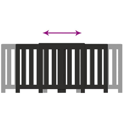 Radiator Cover Black 205 x 21.5 x 83.5 cm Engineered Wood