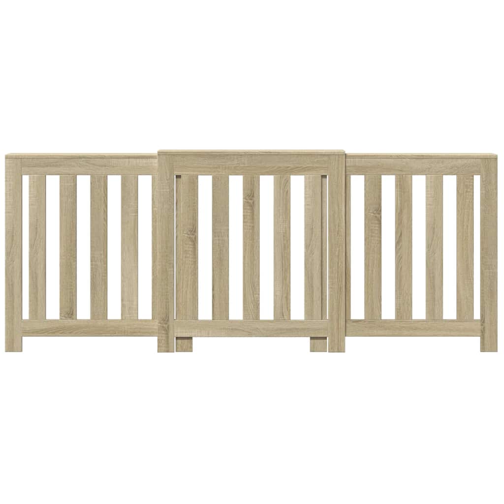 Radiator Cover Sonoma Oak 205 x 21.5 x 83.5 cm Engineered Wood