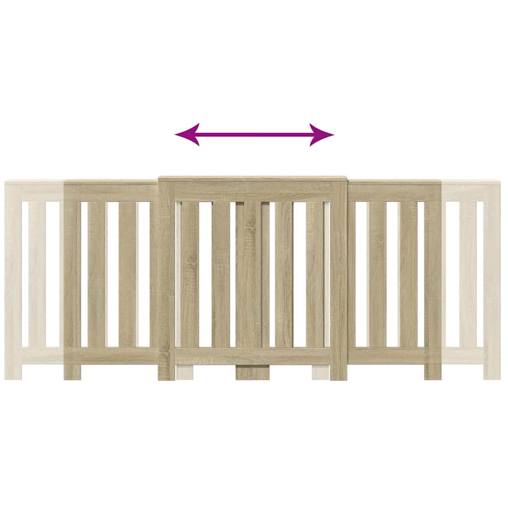 Radiator Cover Sonoma Oak 205 x 21.5 x 83.5 cm Engineered Wood