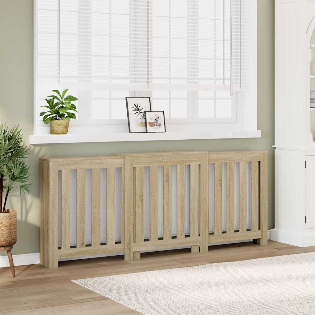 Radiator Cover Sonoma Oak 205 x 21.5 x 83.5 cm Engineered Wood