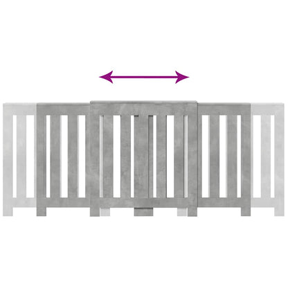 Radiator Cover Concrete Grey 205 x 21.5 x 83.5 cm