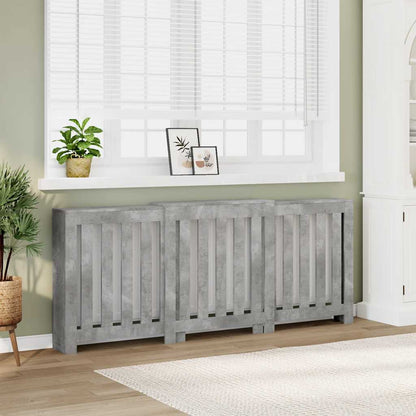 Radiator Cover Concrete Grey 205 x 21.5 x 83.5 cm