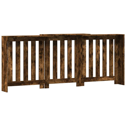 Radiator Cover Smoked Oak 205 x 21.5 x 83.5 cm Engineered Wood