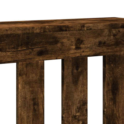 Radiator Cover Smoked Oak 205 x 21.5 x 83.5 cm Engineered Wood